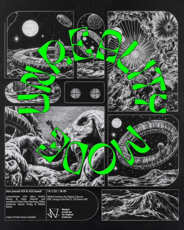 Plakat Unreality Mode sum journal launch